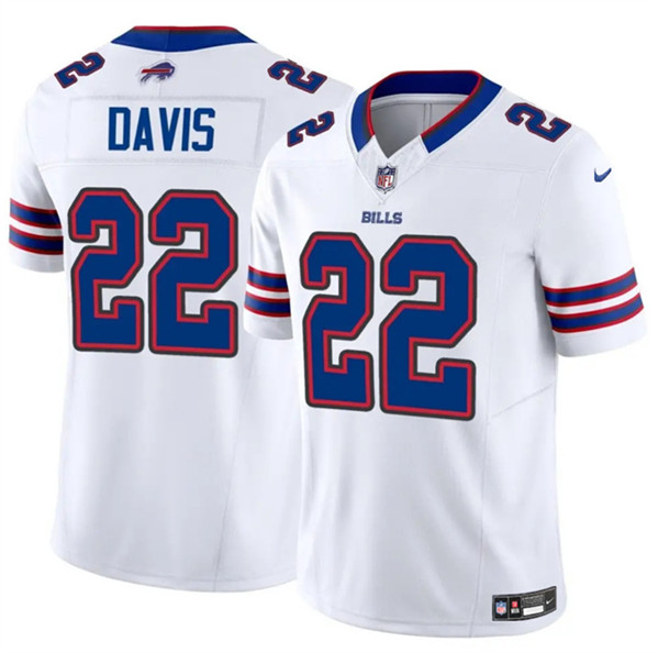 Men's Buffalo Bills #22 Ray Davis White 2024 F.U.S.E. Vapor Untouchable Limited Football Stitched Jersey