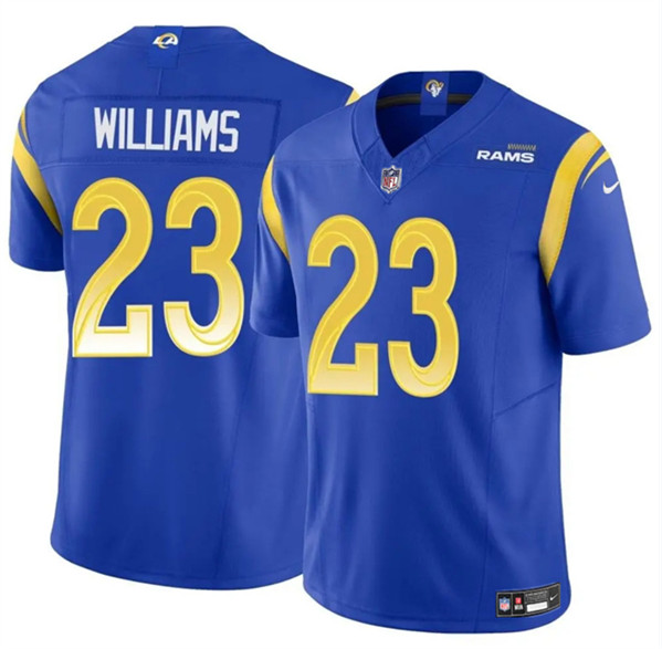 Men's Los Angeles Rams #23 Kyren Williams Blue 2024 Vapor Untouchable Football Stitched Jersey