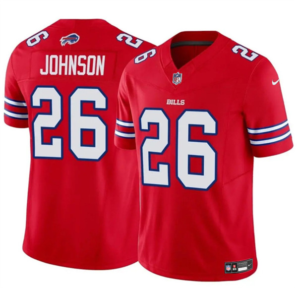 Men's Buffalo Bills #26 Ty Johnson Red 2024 F.U.S.E. Vapor Untouchable Limited Football Stitched Jersey