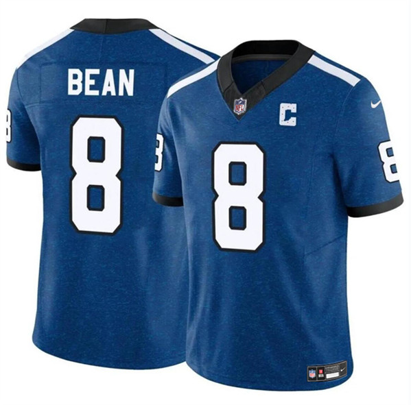 Men's Indianapolis Colts #8 Jason Bean Blue 2024 F.U.S.E. Throwback Vapor Limited Football Stitched Jersey