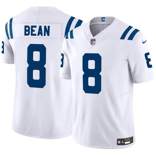 Men's Indianapolis Colts #8 Jason Bean White 2024 F.U.S.E. Vapor Limited Football Stitched Jersey