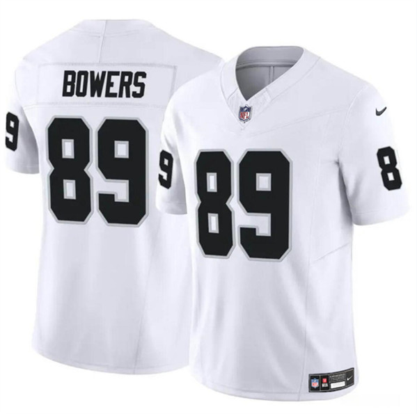 Men's Las Vegas Raiders #89 Brock Bowers White 2024 Draft F.U.S.E. Vapor Football Stitched Jersey - Click Image to Close