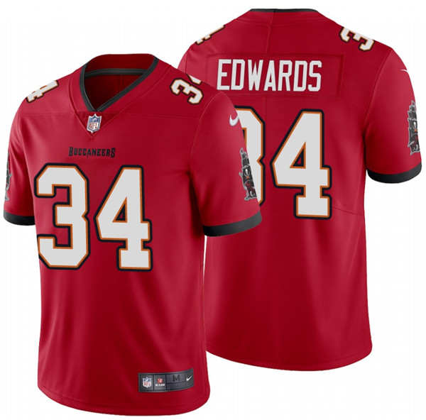 Men's Tampa Bay Buccaneers #34 Mike Edwards 2020 Red Vapor Untouchable Limited Stitched Jersey - Click Image to Close