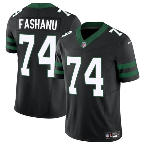 Men's New York Jets #74 Olu Fashanu Black 2024 F.U.S.E. Vapor Untouchable Limited Football Stitched Jersey