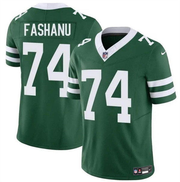 Men's New York Jets #74 Olu Fashanu Green 2024 F.U.S.E Throwback Limited Football Stitched Jersey