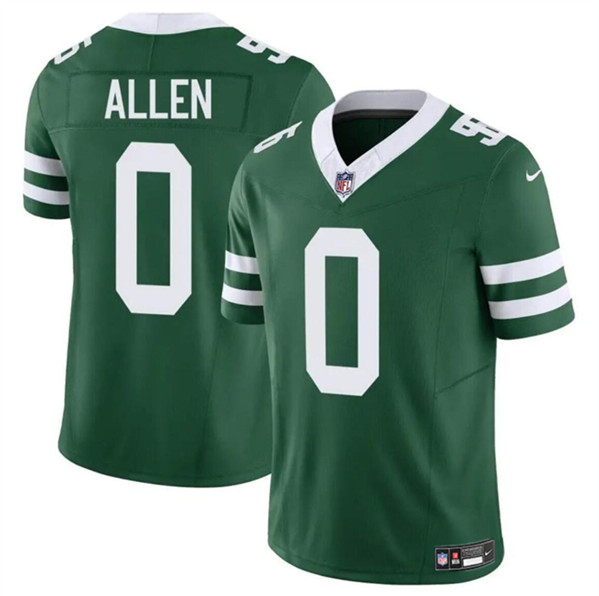 Men's New York Jets #0 Braelon Allen Green 2023 F.U.S.E. Throwback Limited Football Stitched Jersey