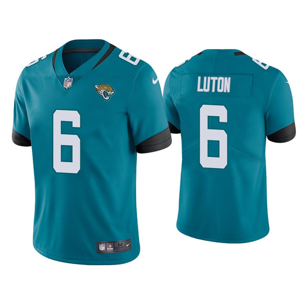 Men's Jacksonville Jaguars #6 Jake Luton Blue Vapor Untouchable Limited Stitched Jersey - Click Image to Close