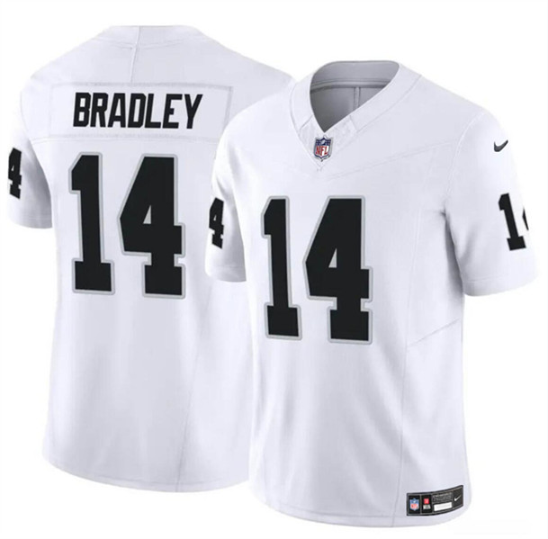 Men's Las Vegas Raiders #14 Carter Bradley White F.U.S.E. Vapor Football Stitched Jersey