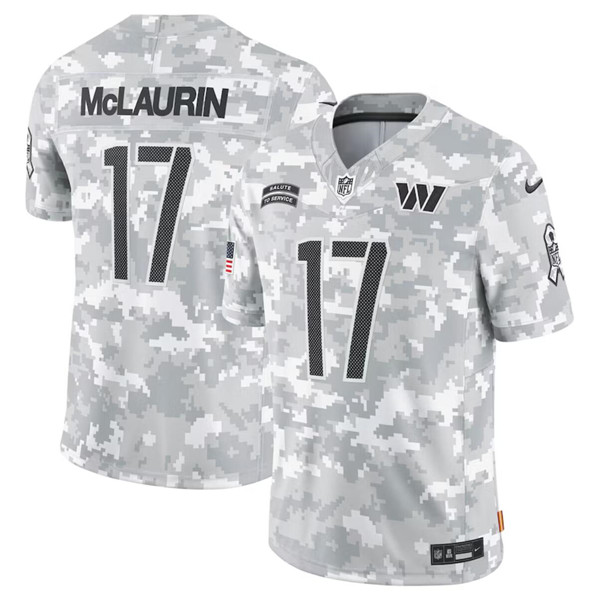 Men's Washington Commanders #17 Terry McLaurin Arctic Camo 2024 F.U.S.E. Salute to Service Limited Football Stitched Jersey