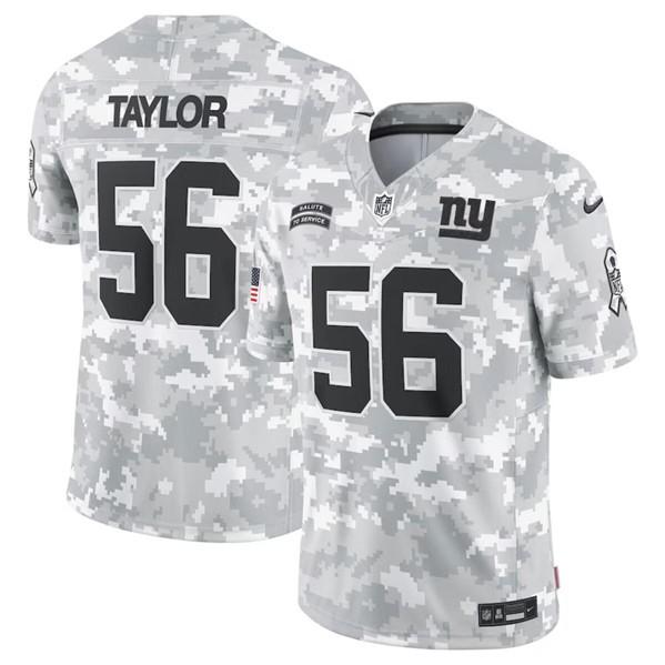 Men's New York Giants #56 Lawrence Taylor Arctic Camo 2024 F.U.S.E. Salute to Service Limited Football Stitched Jersey