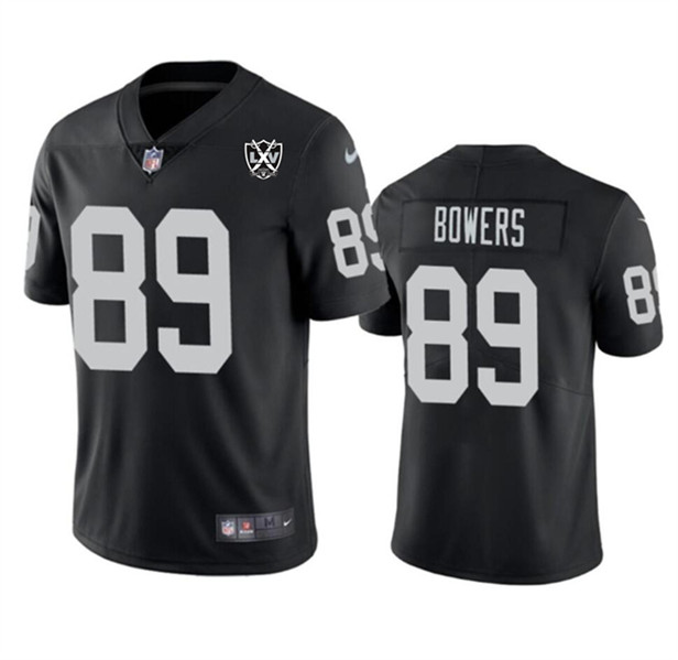 Men's Las Vegas Raiders #89 Brock Bowers Black 2024 65th Anniversary Patch Vapor Limited Football Stitched Jersey