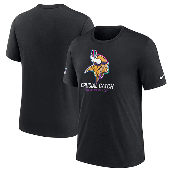 Men's Minnesota Vikings Black 2024 Crucial Catch T-Shirt