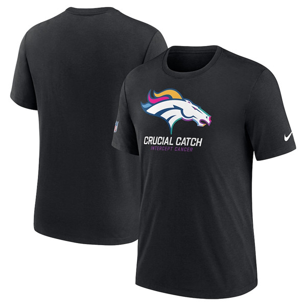 Men's Denver Broncos Black 2024 Crucial Catch T-Shirt