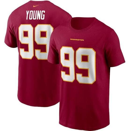 Washington Football Team #99 Chase Young NFL T-Shirt (All Size)