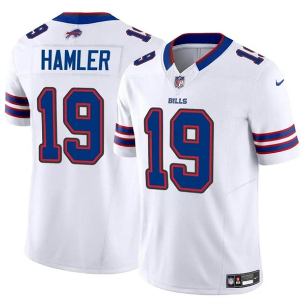 Men's Buffalo Bills #19 KJ Hamler White 2024 F.U.S.E. Vapor Untouchable Limited Football Stitched Jersey