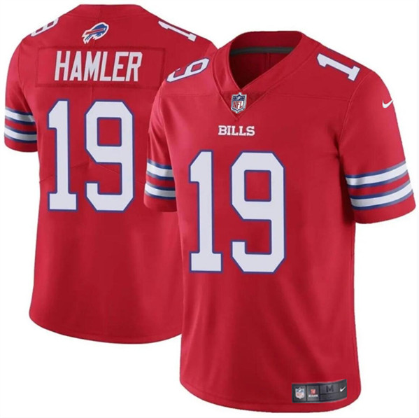 Men's Buffalo Bills #19 KJ Hamler Red 2024 Vapor Untouchable Limited Football Stitched Jersey