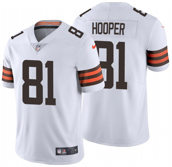 Men's Cleveland Browns #81 Austin Hooper New White Vapor Untouchable Limited Stitched Jersey