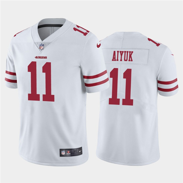 Men's San Francisco 49ers #11 Brandon Aiyuk 2020 White Draft Vapor Limited Stitched NFL Jersey