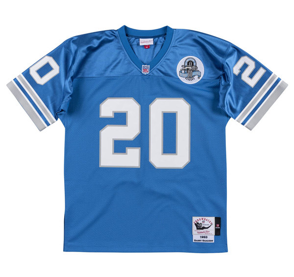 Men's Detroit Lions #20 Barry Sanders Blue Stitched Jersey