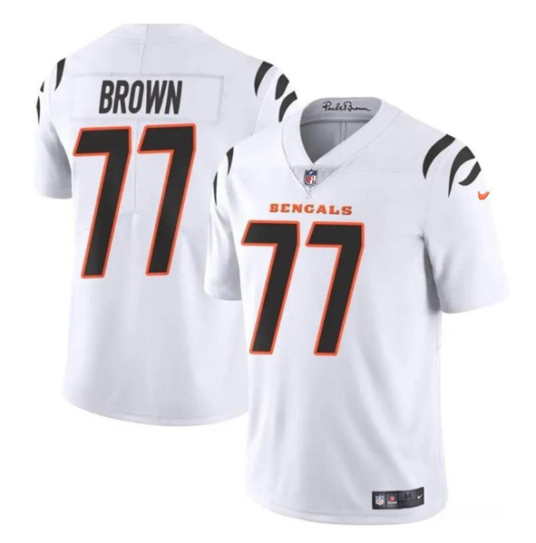 Men's Cincinnati Bengals #77 Trent Brown White Vapor Untouchable Limited Stitched Jersey