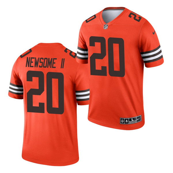 Men's Cleveland Browns #20 Greg Newsome II Orange 2021 Inverted Legend Jersey