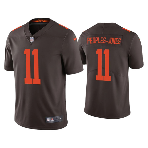 Men's Cleveland Browns #11 Donovan Peoples-Jones 2020 New Brown Vapor Untouchable Limited Stitched Jersey - Click Image to Close