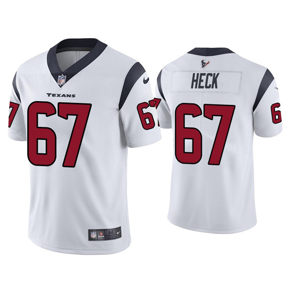 Men's Houston Texans #67 Charlie Heck White Vapor Untouchable Limited Stitched Jersey