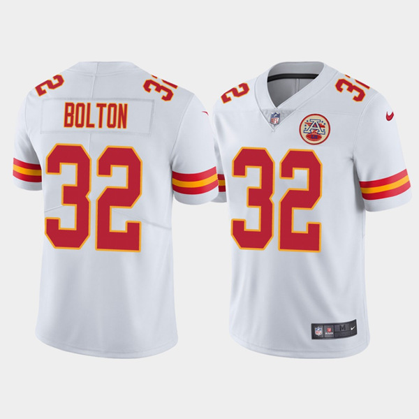 Men's Kansas City Chiefs #32 Nick Bolton White Vapor Untouchable Limited Stitched Football Jersey