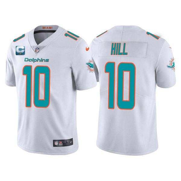 Men??s Miami Dolphins 2022 #10 Tyreek Hill White With 2-star C Patch Vapor Untouchable Limited Stitched Football Jersey