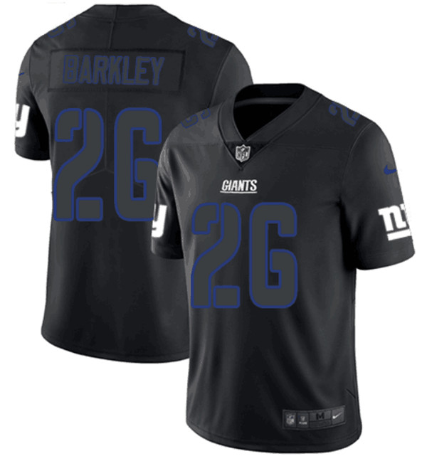 Men's Giants #26 Saquon Barkley Black Impact Limited Stitched NFL Jersey