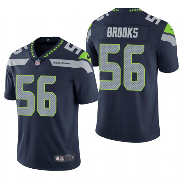 Men's Seattle Seahawks #56 Jordyn Brooks Navy Vapor Untouchable Limited Stitched NFL Jersey - Click Image to Close