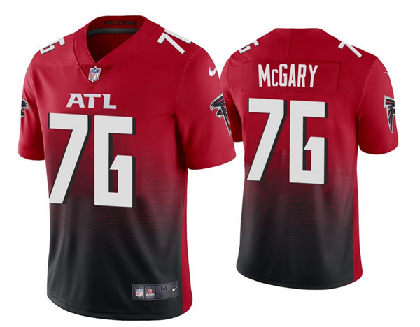 Men's Atlanta Falcons #76 Kaleb McGary 2020 Red Vapor Untouchable Limited Stitched NFL Jersey