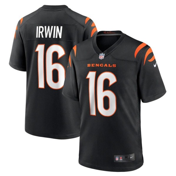 Men's Cincinnati Bengals #16 Trenton Irwin Black Stitched Game Jersey