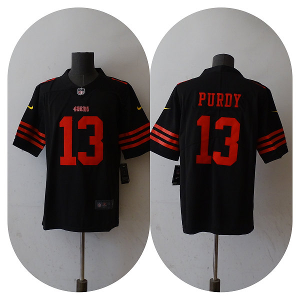 Men's San Francisco 49ers #13 Brock Purdy Black Vapor Untouchable Limited Stitched Jersey