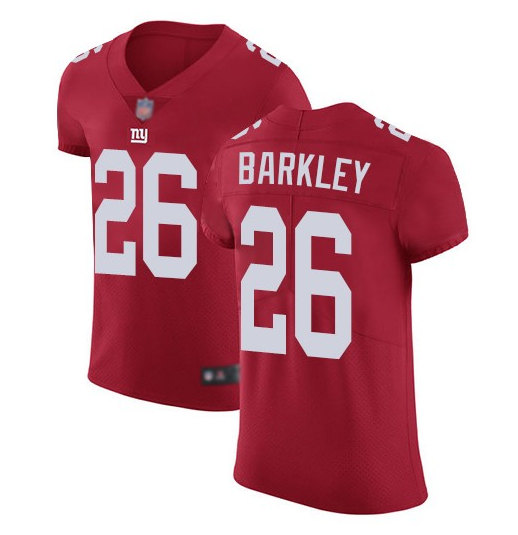 Men's New York Giants #26 Saquon Barkley Red Vapor Vapor Stitched Jersey