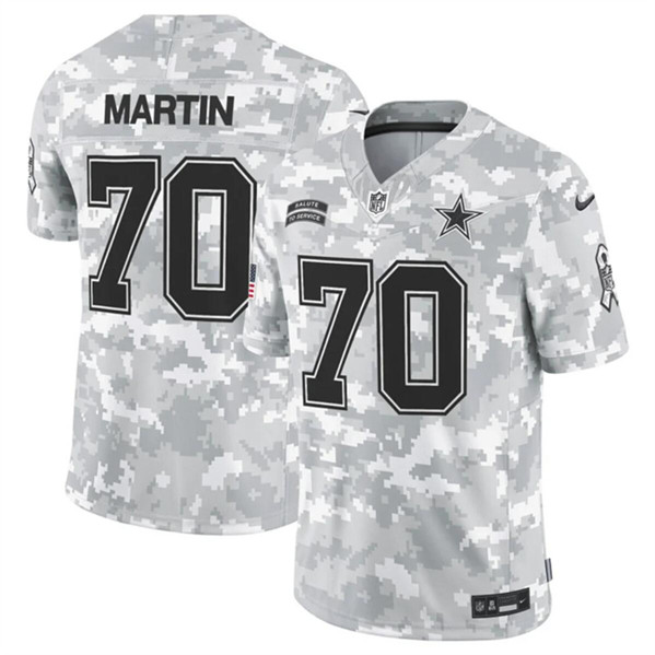 Men's Dallas Cowboys #70 Zack Martin Arctic Camo 2024 F.U.S.E. Salute to Service Limited Football Stitched Jersey