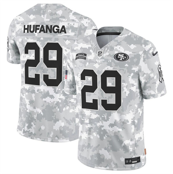 Men's San Francisco 49ers #29 Talanoa Hufanga 2024 F.U.S.E. Arctic Camo Salute to Service Limited Football Stitched Jersey