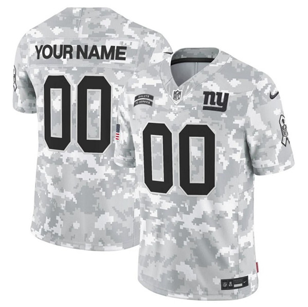 Men's New York Giants Active Player Custom 2024 F.U.S.E. Arctic Camo Salute to Service Limited Football Stitched Jersey