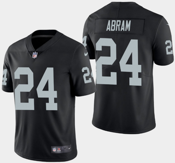 Oakland Raiders #24 Johnathan Abram Black Vapor Limited Stitched Jersey