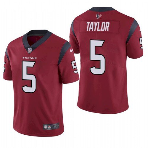 Men's Houston Texans #5 Tyrod Taylor Red Vapor Untouchable Limited Stitched Jersey