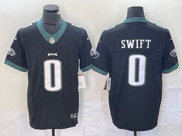 Men's Philadelphia Eagles #0 D'Andre Swift White 2023 F.U.S.E. Vapor Untouchable Limited Football Stitched Jersey