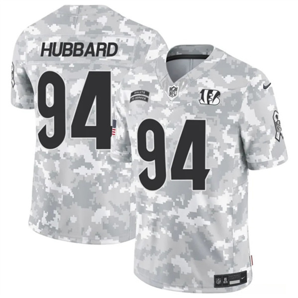 Men's Cincinnati Bengals #94 Sam Hubbard Arctic Camo 2024 F.U.S.E. Salute to Service Limited Football Stitched Jersey