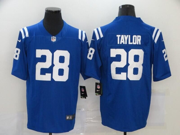 Men's Indianapolis Colts #28 Jonathan Taylor Blue Stitched Jersey