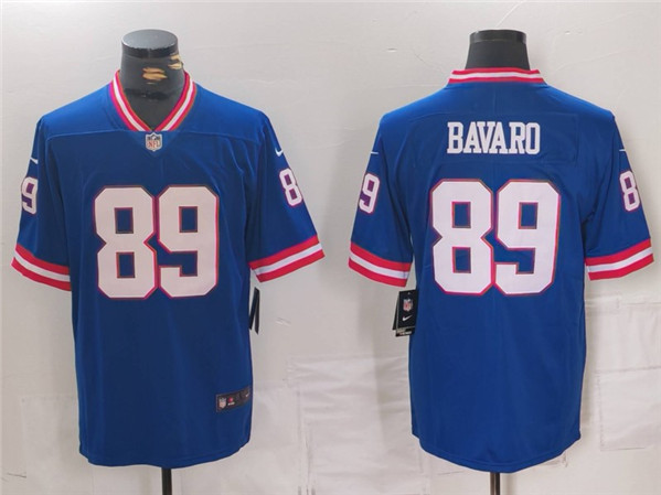 Men's New York Giants #89 Mark Bavaro Royal Vapor Untouchable Classic Retired Player Football Stitched Jersey