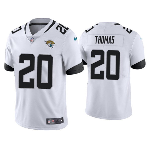 Men's Jacksonville Jaguars #20 Daniel Thomas White Vapor Untouchable Limited Stitched Jersey - Click Image to Close