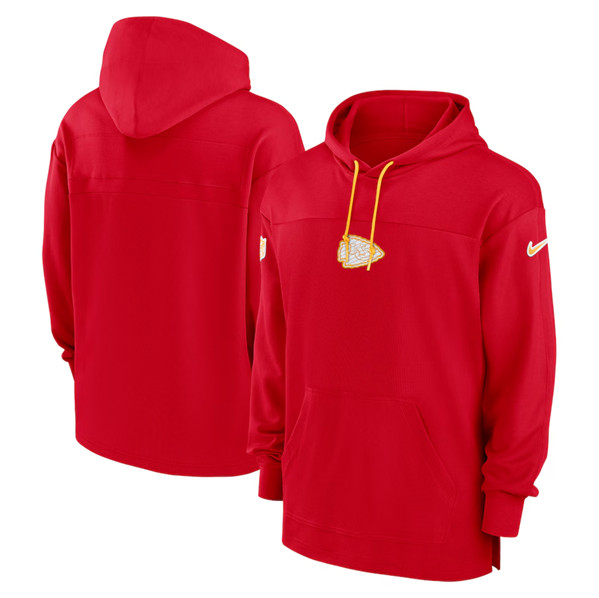 Men's Kansas City Chiefs Red Performance Pullover Hoodie