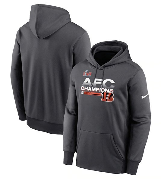 Men's Cincinnati Bengals 2022 Black AFC Champions Pullover Hoodie