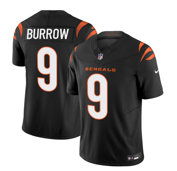 Men's Cincinnati Bengals #9 Joe Burrow Black 2023 F.U.S.E. Vapor Untouchable Limited Stitched Jersey