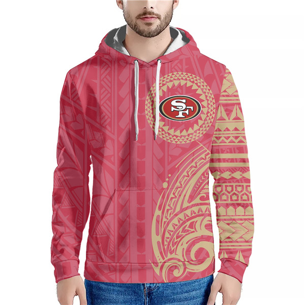 Men's San Francisco 49ers Red Hoodie - Click Image to Close