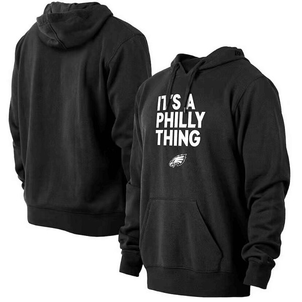 Men's Philadelphia Eagles Black Pullover Hoodie